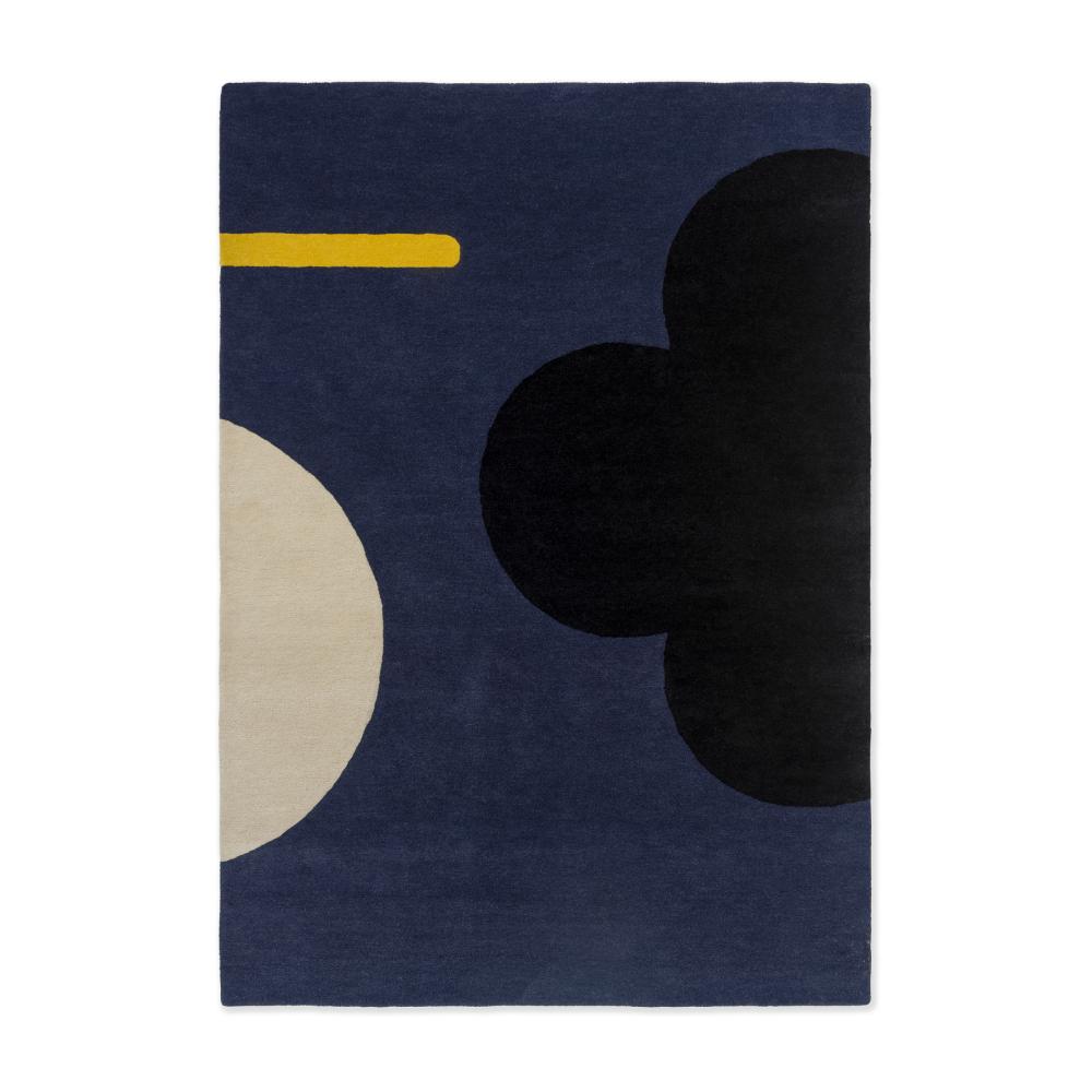 Orla Kiely Geo Flower Rug Denim Blue - House 