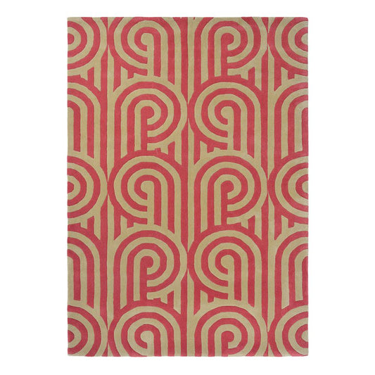 Florence Broadhurst Turnabouts Rug claret