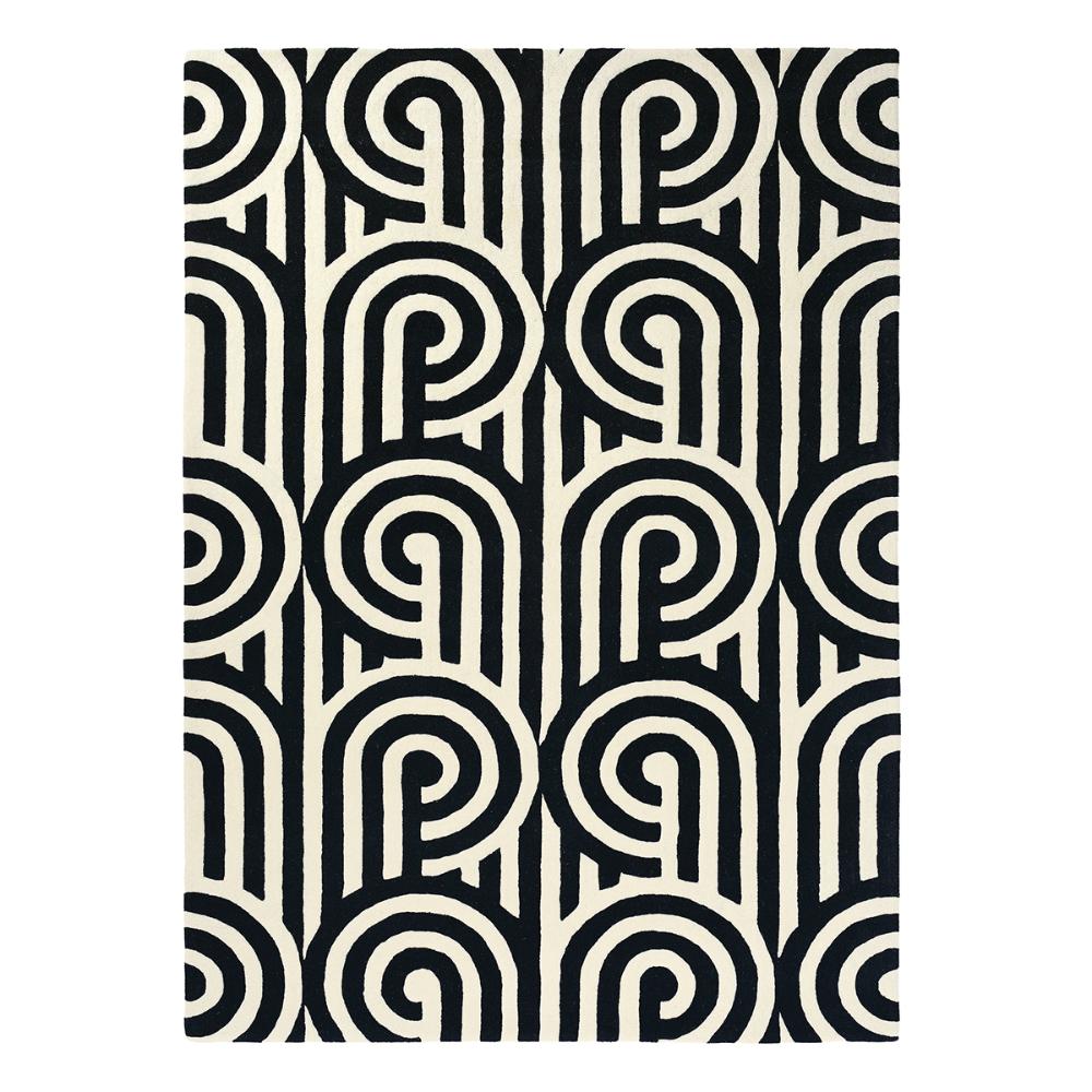 Florence Broadhurst Turnabouts Rug black