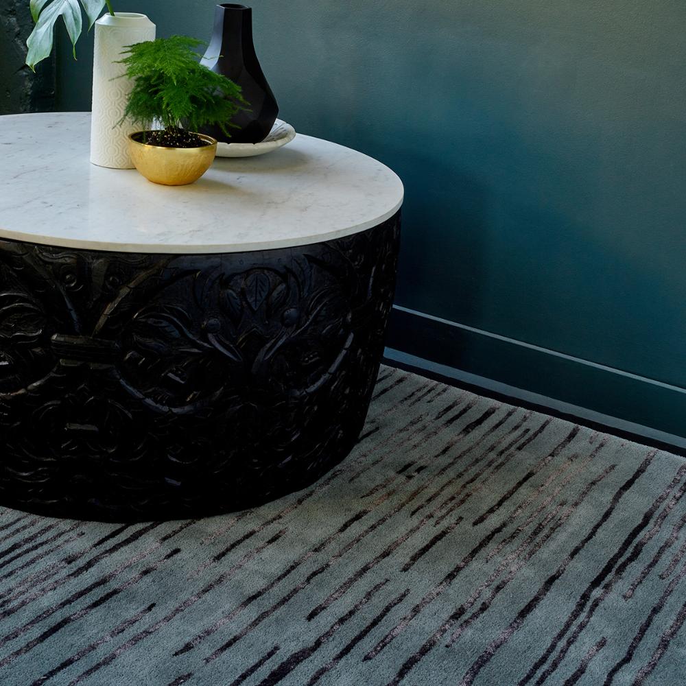 Florence Broadhurst Slub Rug charcoal