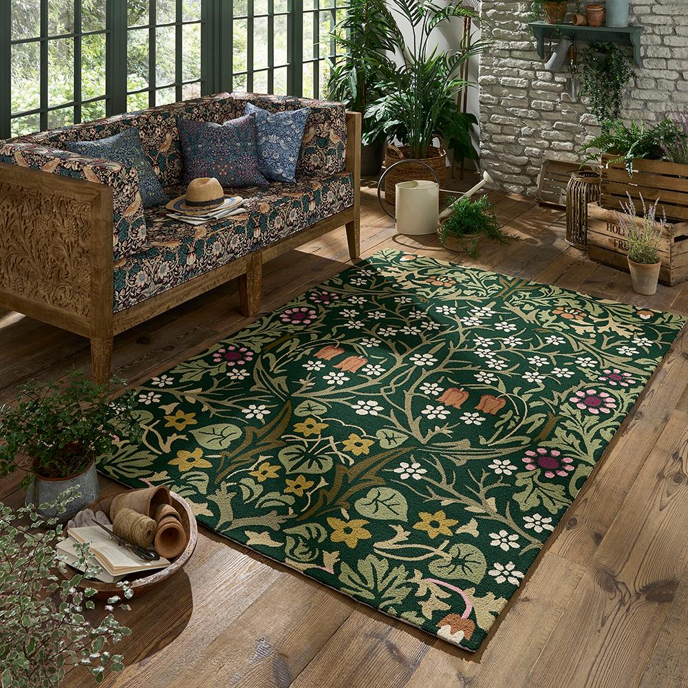 Morris & Co Blackthorn Outdoor Rug Tump Green