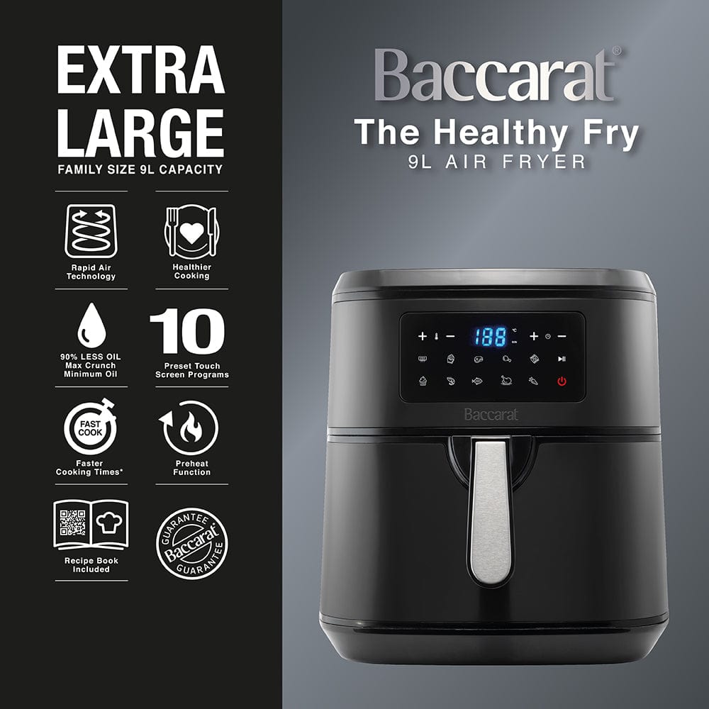 Baccarat The Healthy Fry 9L Air Fryer Black