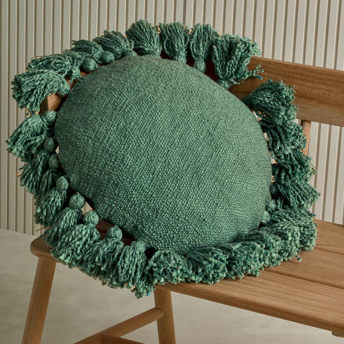 Lorraine Lea Cadence Cushion Cyan