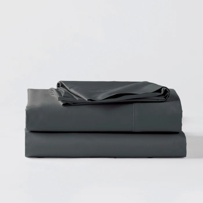 Lorraine Lea Cotton Pillowcase - Charcoal