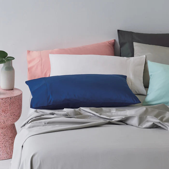 Lorraine Lea Cotton Pillowcase - Indigo