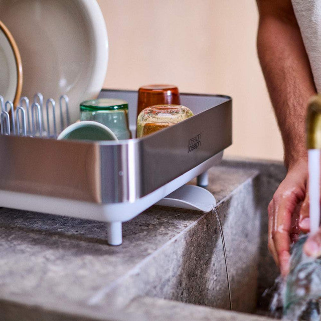 Joseph Joseph Extend Steel Plus Dish Rack With Wine Rack