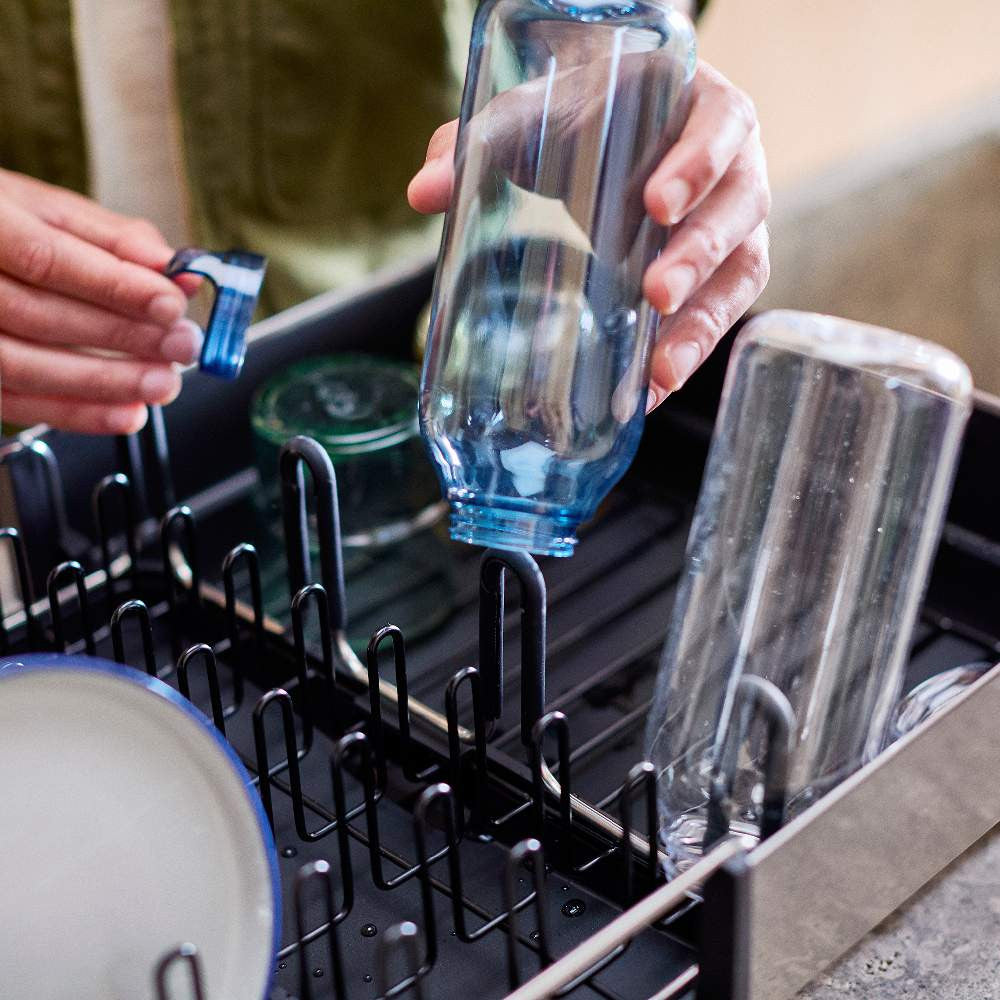 Joseph Joseph Extend Steel Plus Dish Rack With Wine Rack