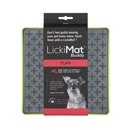 Lickimat Buddy Tuff Slow Feeder Mat for Dogs Green