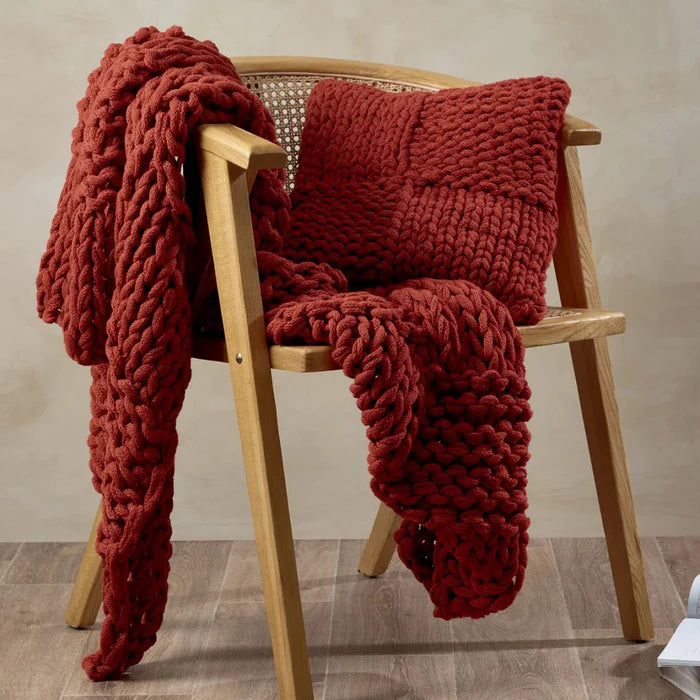 Lorraine Lea Meridian Cushion Cover Terracotta