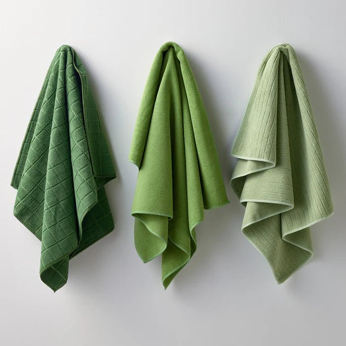 Lorraine Lea Microfibre Tea Towel 3pk Green