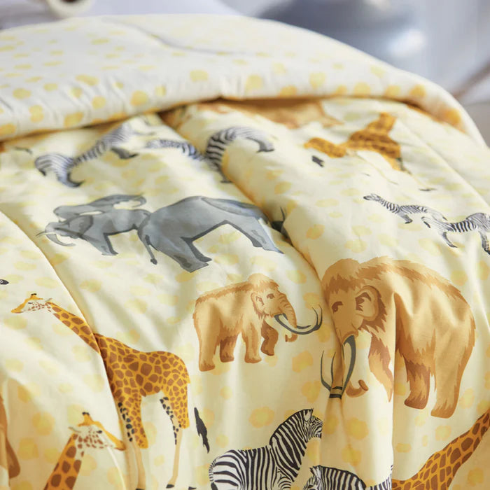 Blanket with animal pattern on a light background