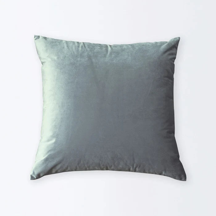 Solid gray pillow on a white background