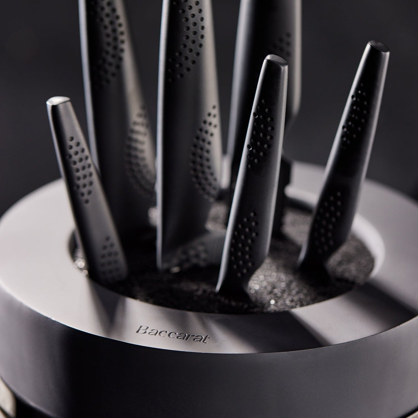 THE EGG by Baccarat iD3 BLACK SAMURAI Knife Block 9 Piece