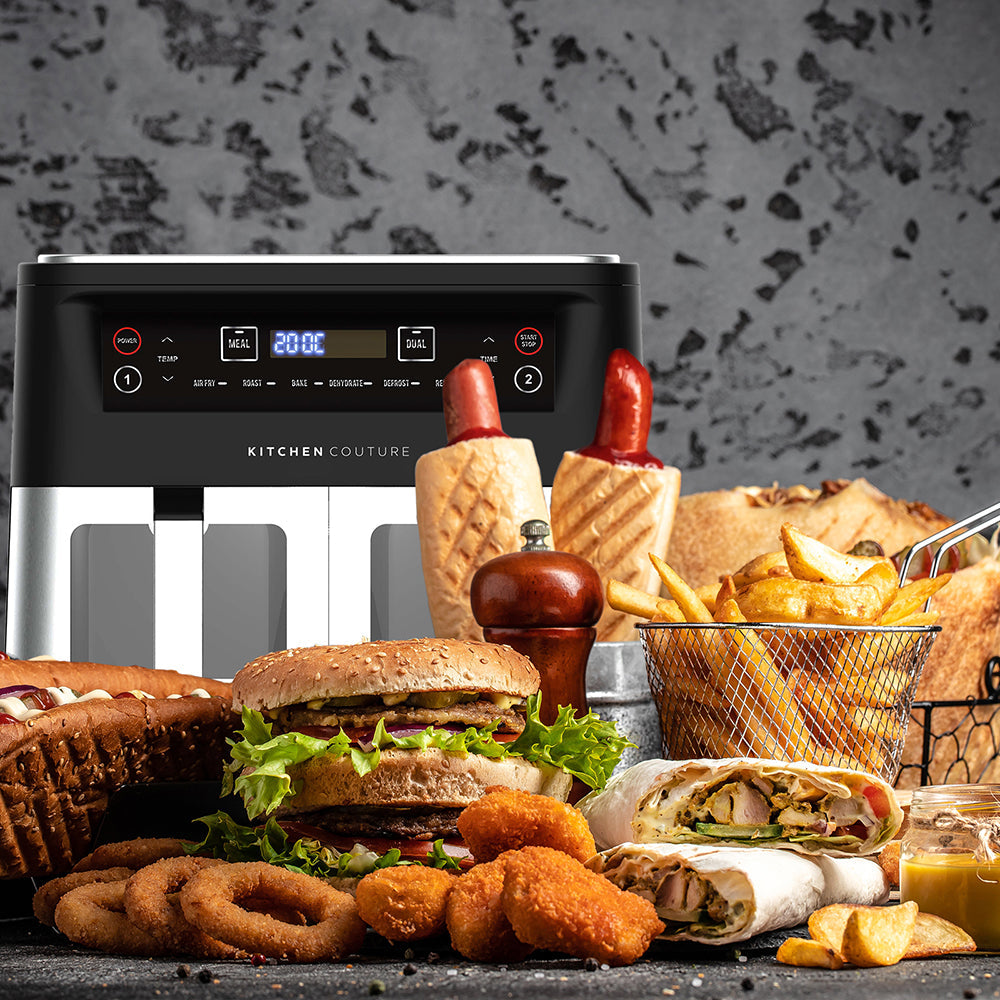 Kitchen Couture Dual View 2 x 5 Litre Stainless Steel Air Fryer
