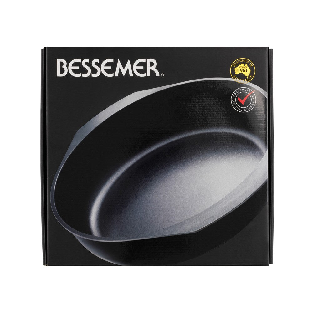 Bessemer Non Stick Round Cook n Bake 37cm Black