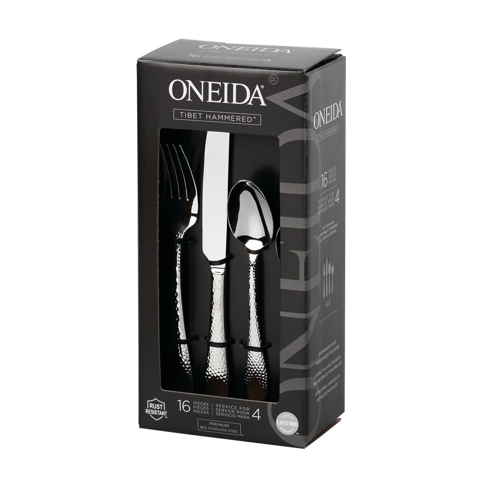 Oneida Tibet Hammered Cutlery Set