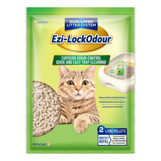 Ezi-LockOdour Cat Litter System Natural Mineral Zeolite Pellets