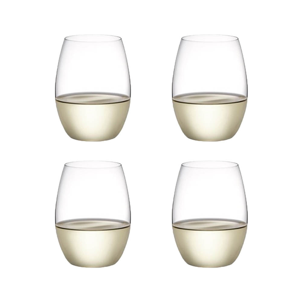 Plumm Vintage Stemless White+ Wine Glass 398ml Set of 4