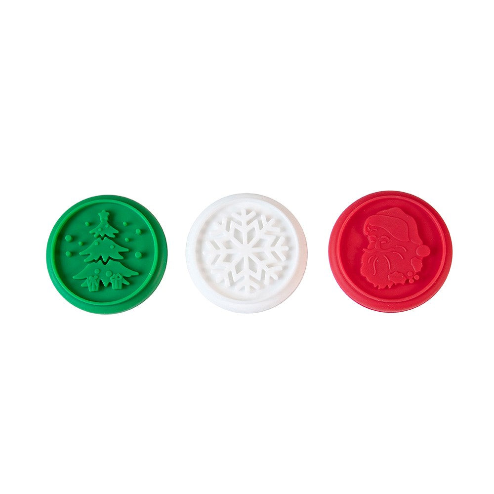 Soffritto Professional Bake 3 Piece Christmas Cookie Stamp Set