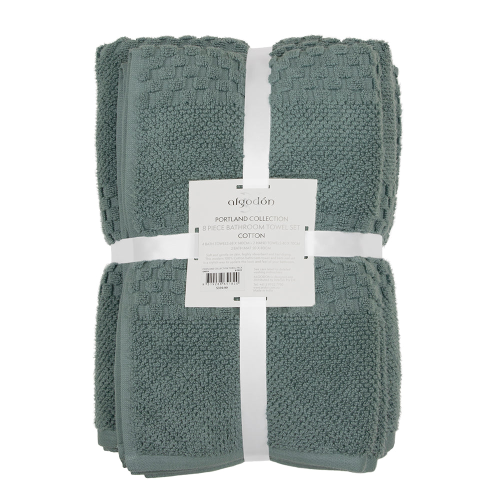 Algodon Portland 8 Piece Towel Set