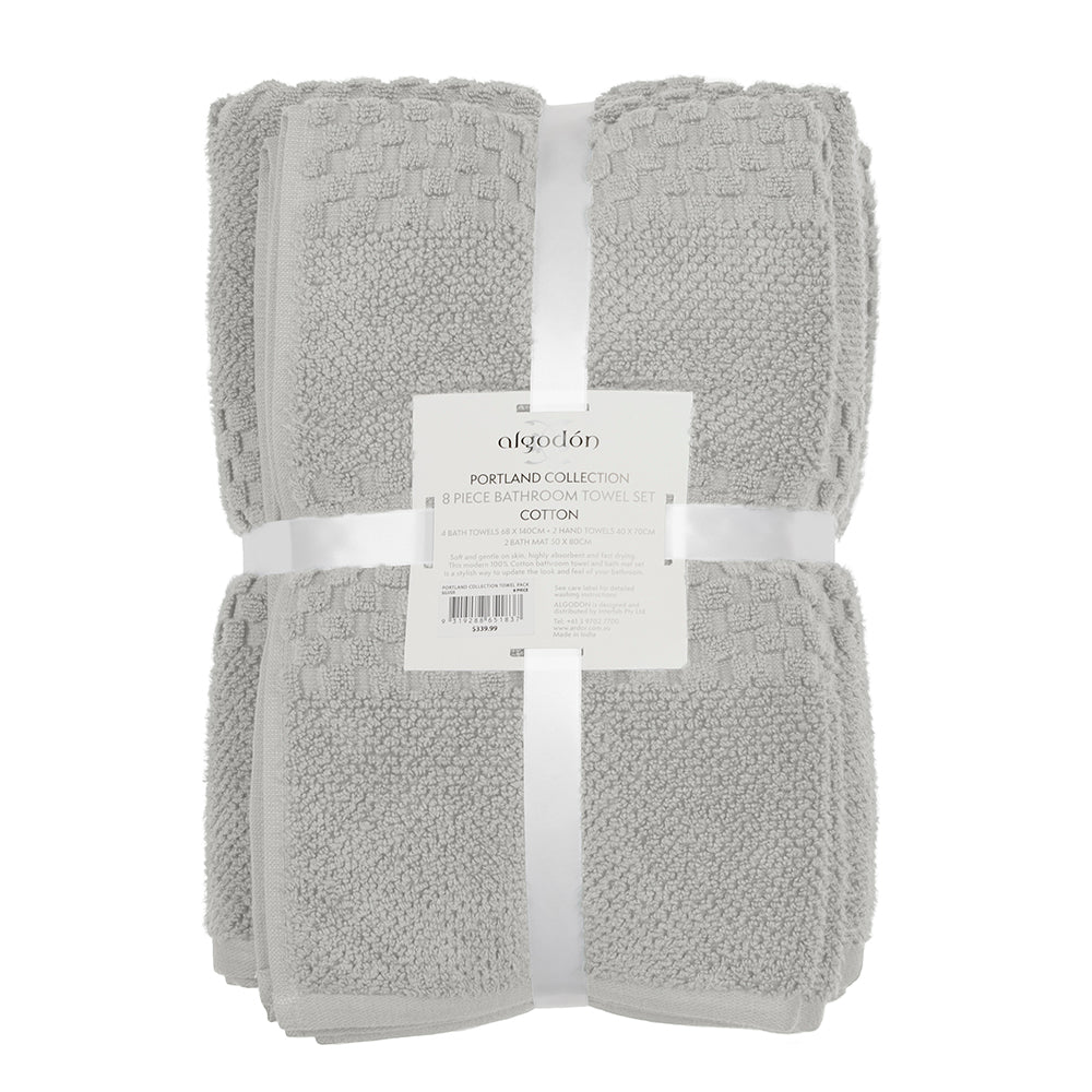 Algodon Portland 8 Piece Towel Set