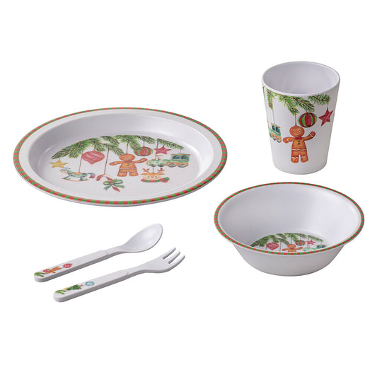 Ashdene Hanging out for Christmas 5 Piece Kids Dinner Set