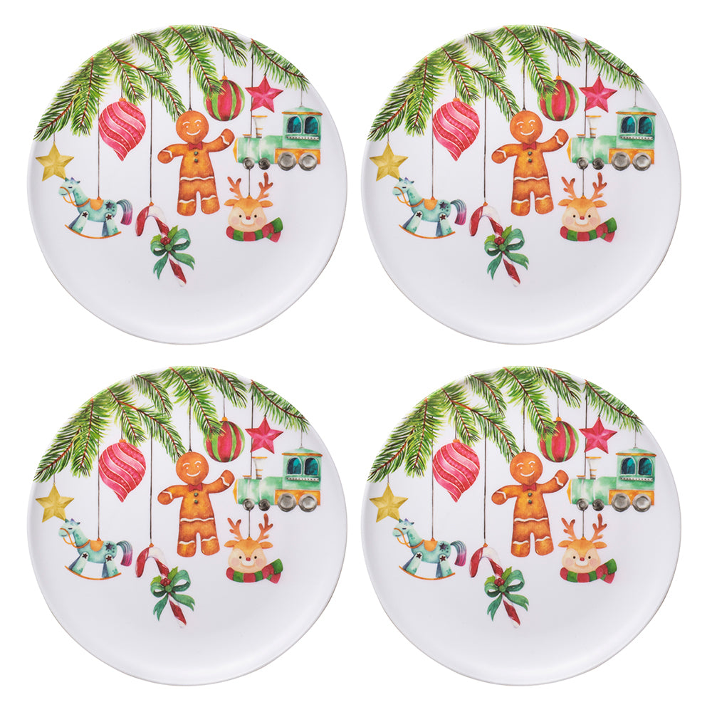 Ashdene Hanging out for Christmas Set of 4 Plates