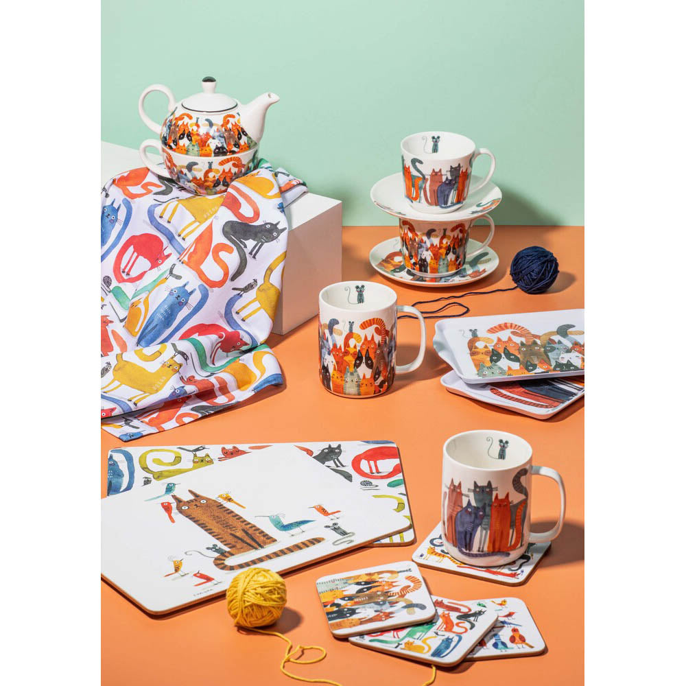 Ashdene Quirky Cats Photobomb Tea For One