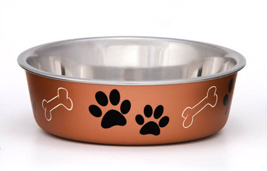 Loving Pets Metallic Bella Dog Bowl Copper