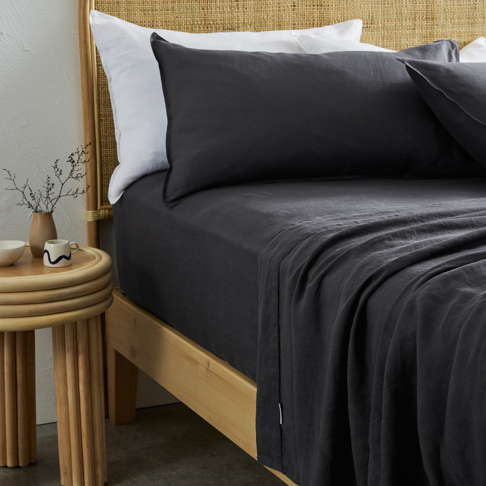 MyHouse Pure European Linen Pillowcase Pair