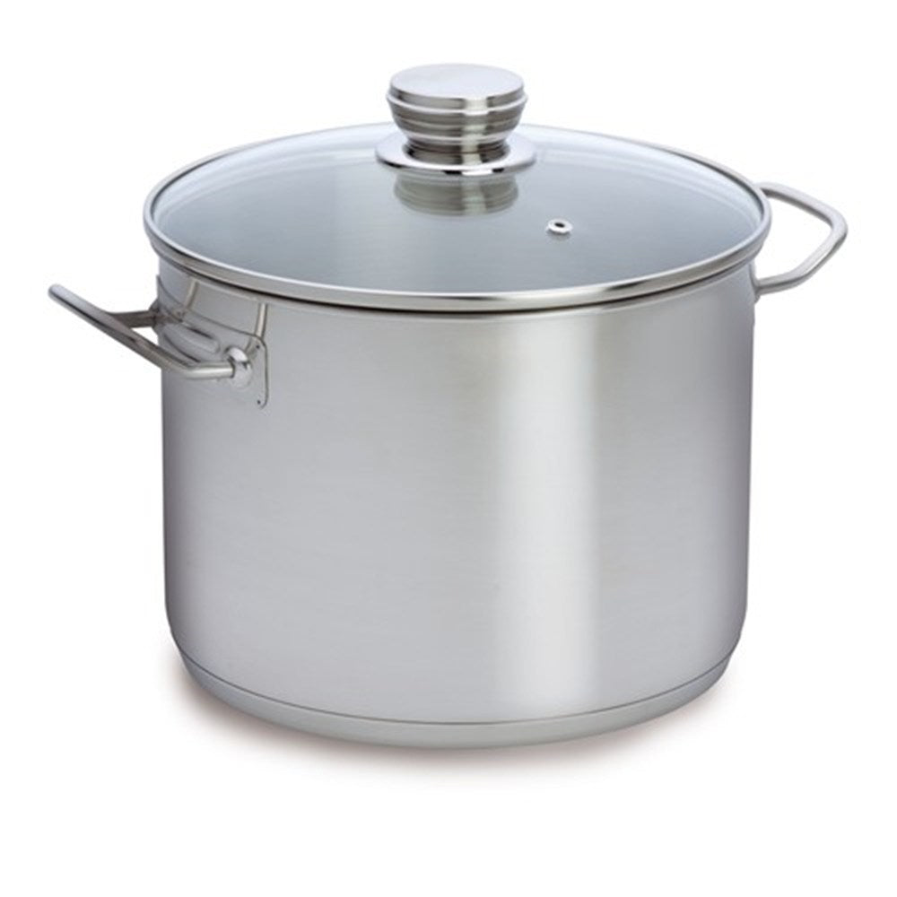 Baccarat Gourmet 28cm 12 Litre Stainless Steel Stockpot with Glass Lid