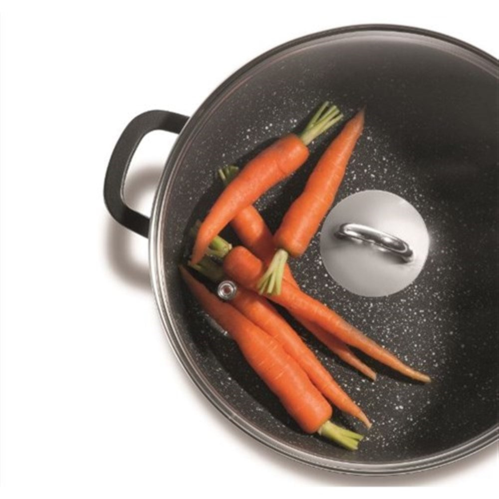 Baccarat Granite Non Stick Saute Pan with Lid 32cm