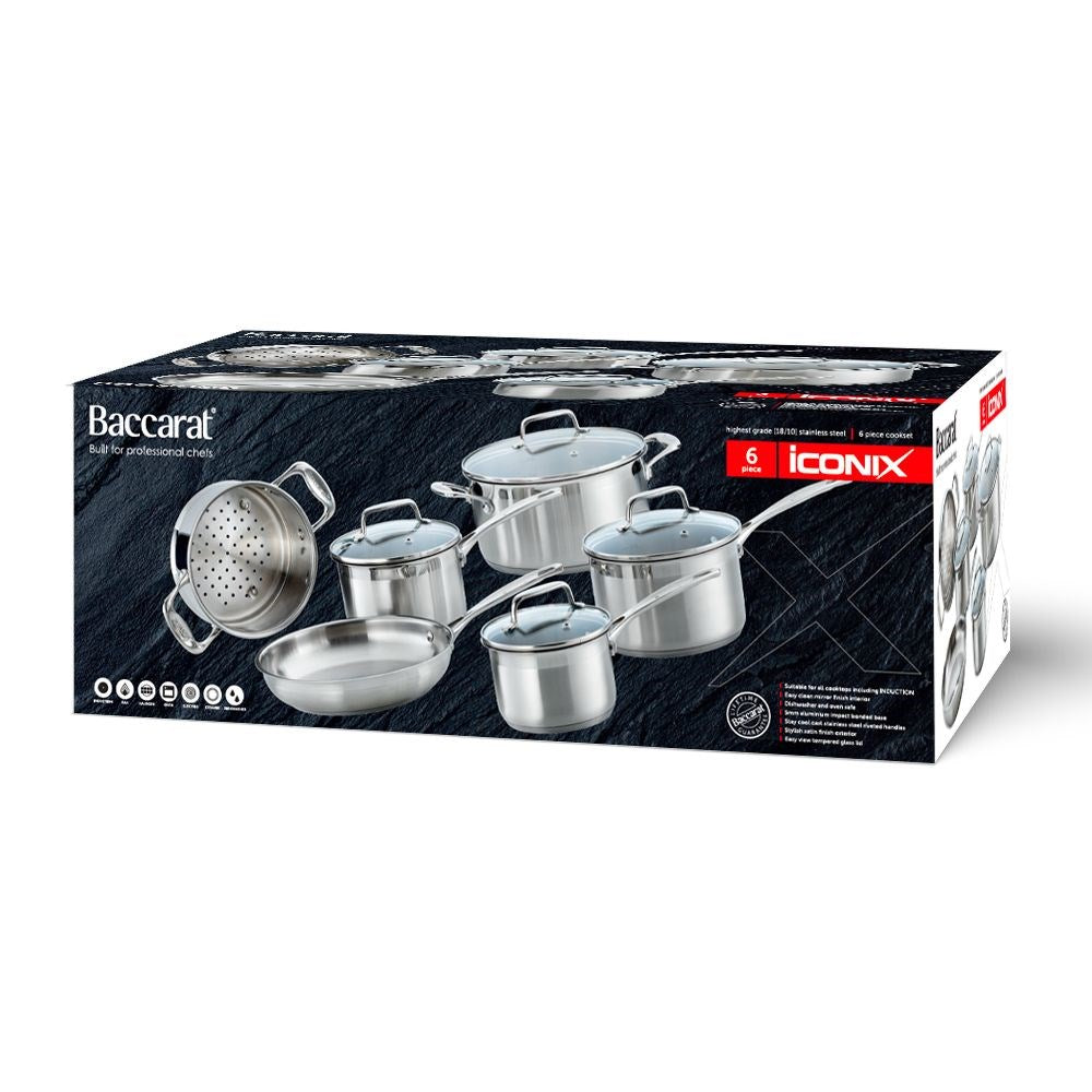 Baccarat iconiX Stainless Steel 6 Piece Cookware Set