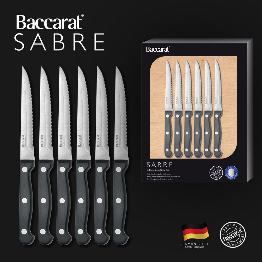 Baccarat SABRE 6 Piece Steak Knife Set