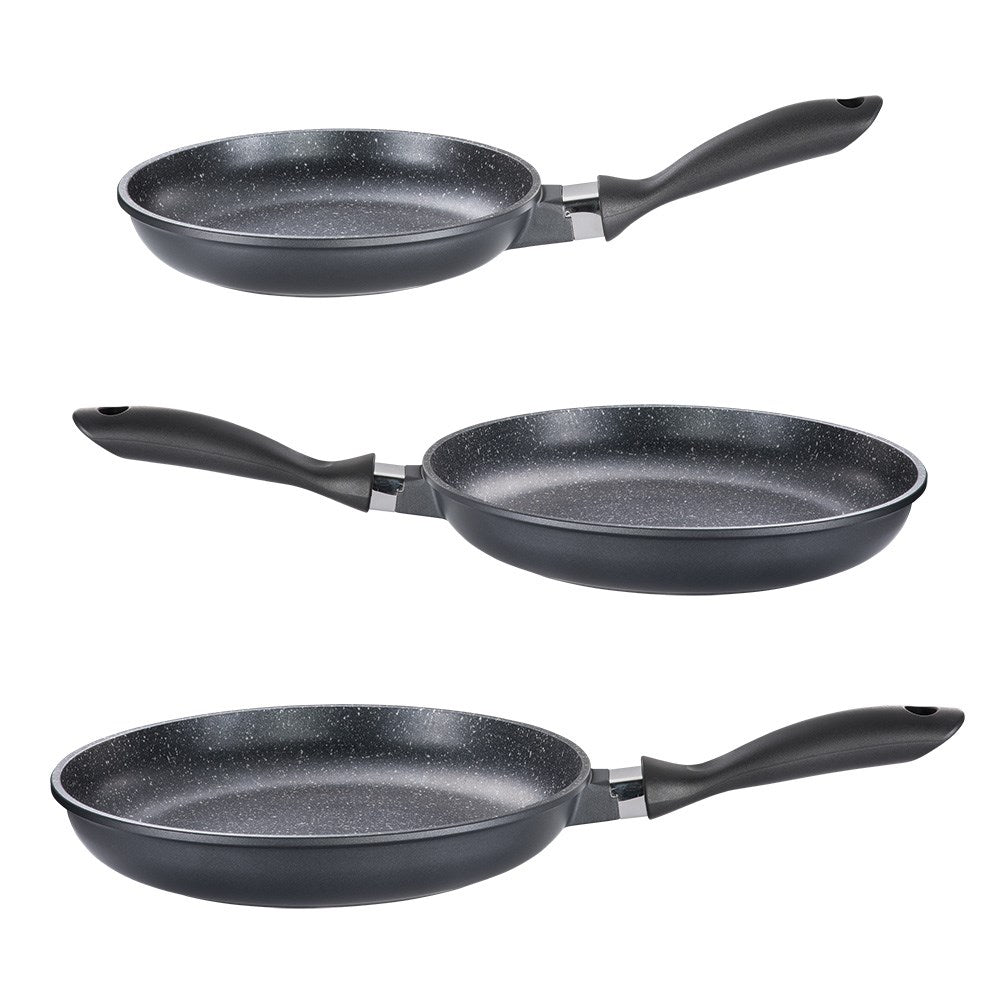 Baccarat STONE Non Stick Frypan Tri Pack 20cm, 24cm & 28cm