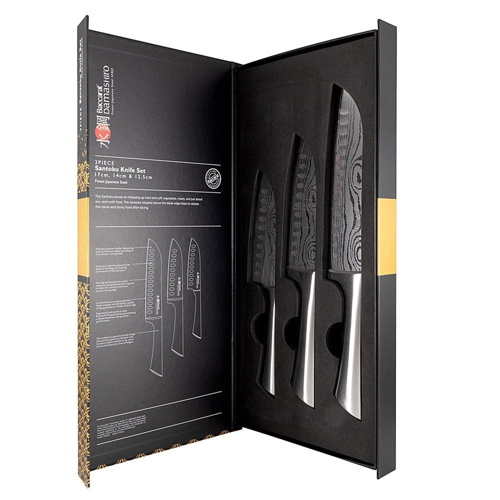 Baccarat Damashiro 3 Piece Santoku Knife Starter Set