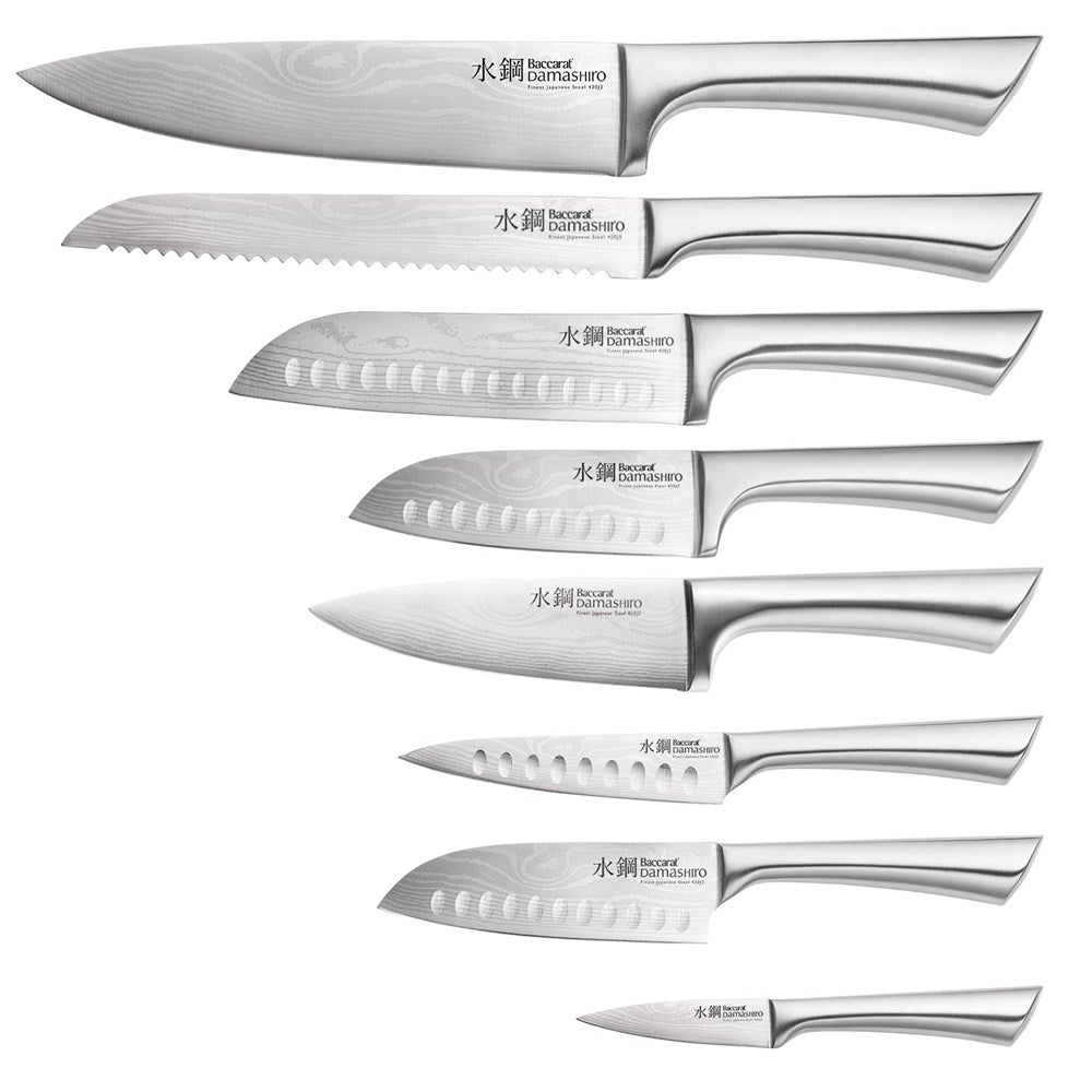 Baccarat Damashiro Nami 9-Piece Knife Block