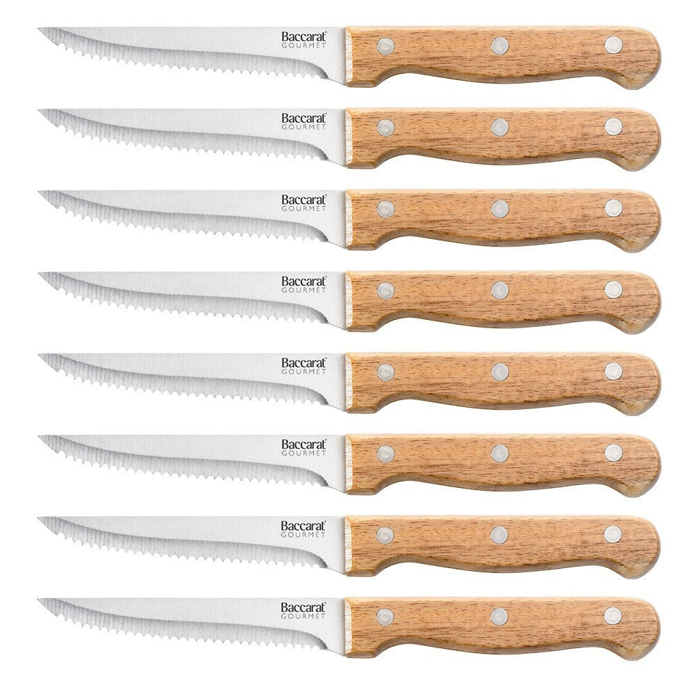 Baccarat Gourmet 9 Piece Steak Knife Set with Block