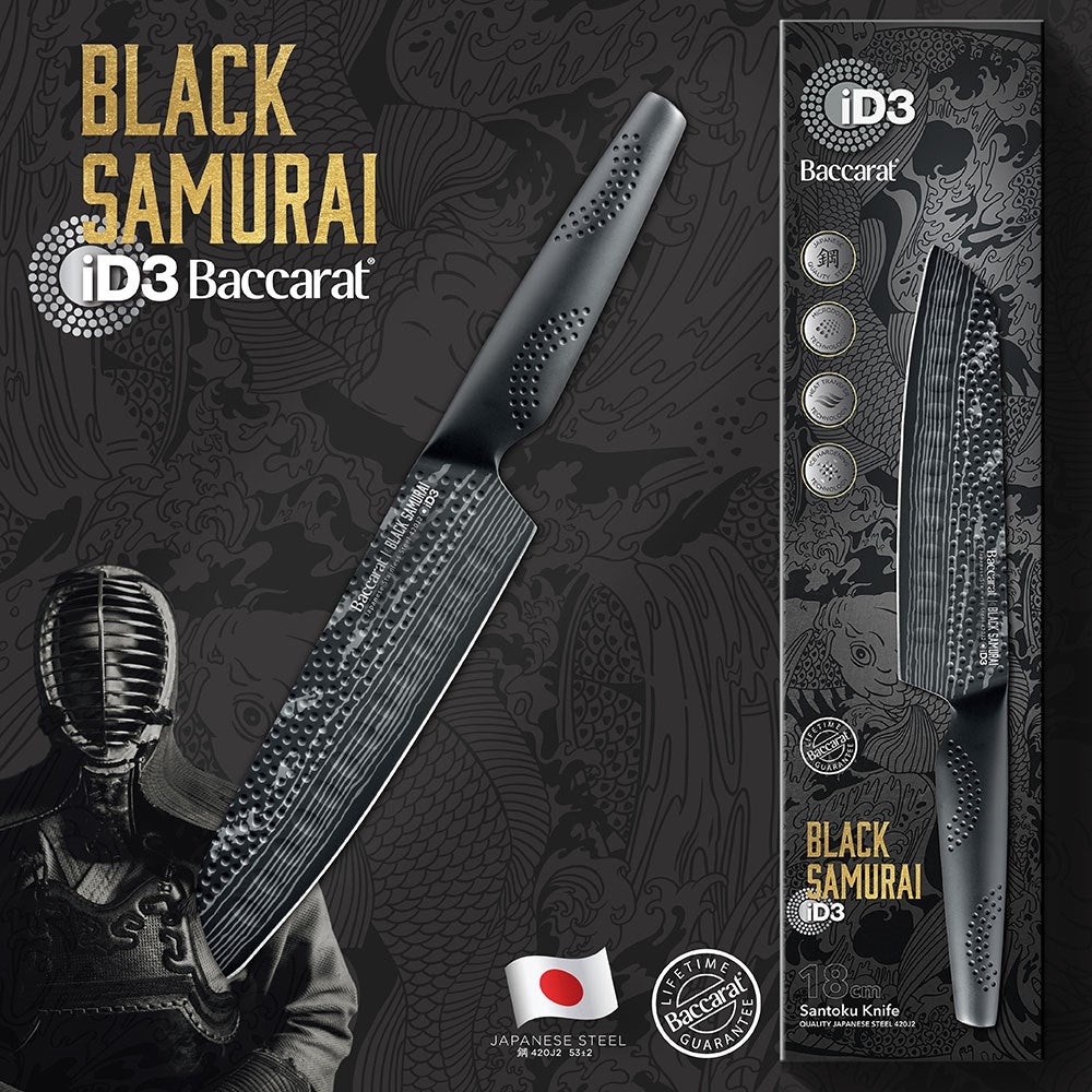 Baccarat iD3 BLACK SAMURAI Santoku Knife 18cm