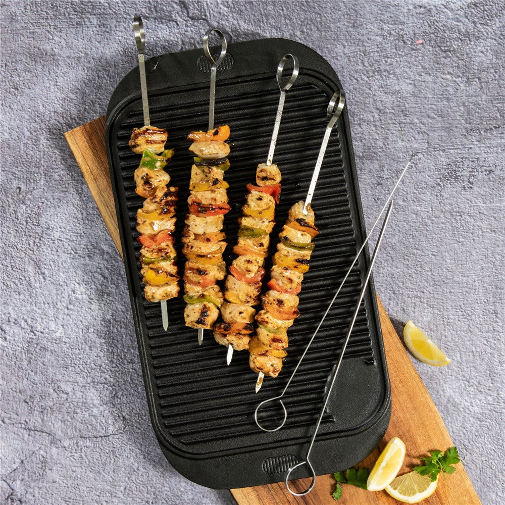 GRYLT Cast Iron Reversible Grill 48cm Black