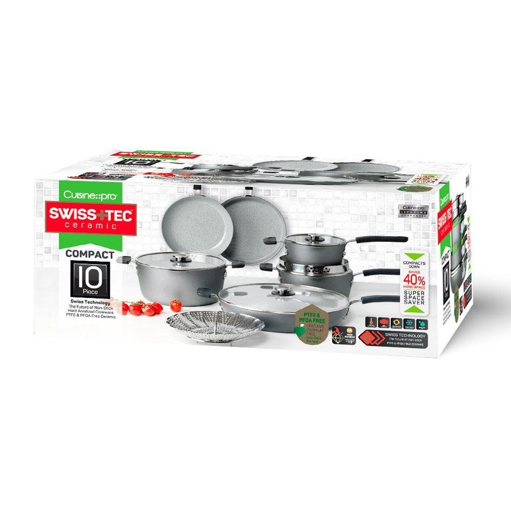 Cuisine::pro Swiss+ Tec Compact 10 Piece Cookware Set