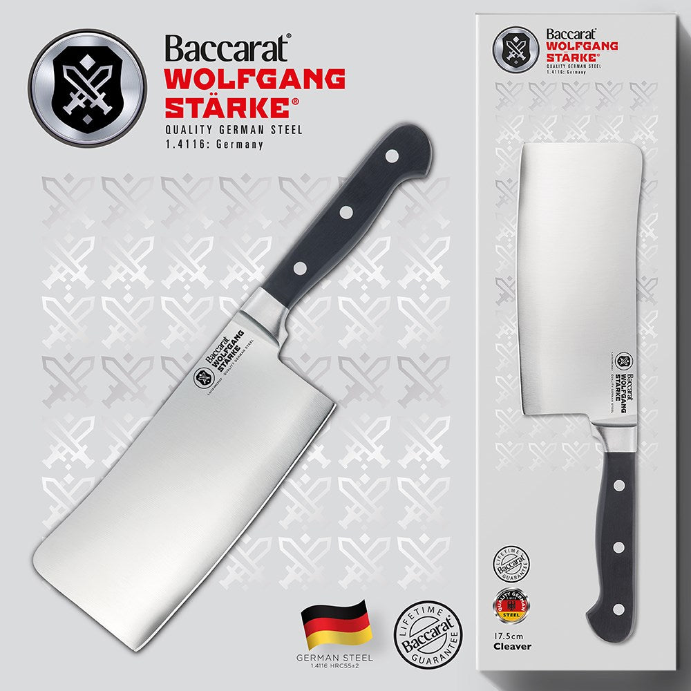 Baccarat WOLFGANG STARKE Stainless Steel Cleaver Knife 17.5cm