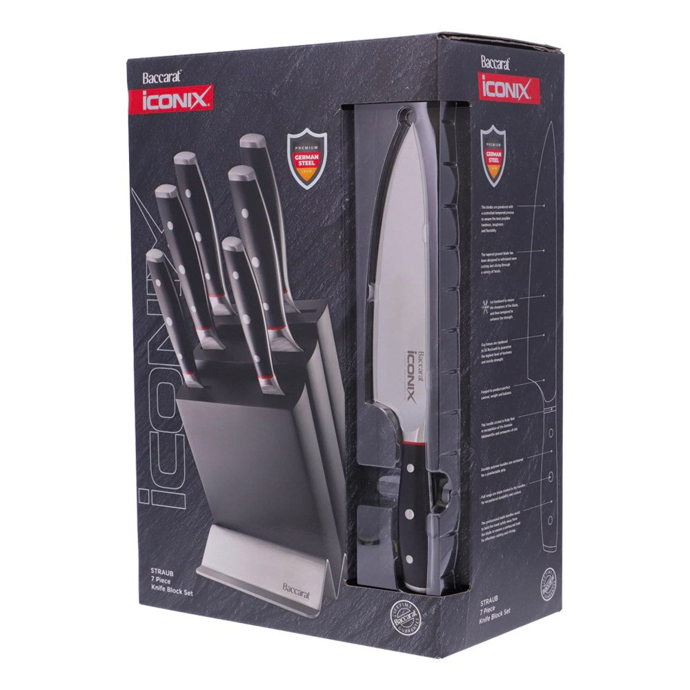 Baccarat iconiX Straub Knife Block 7 Piece