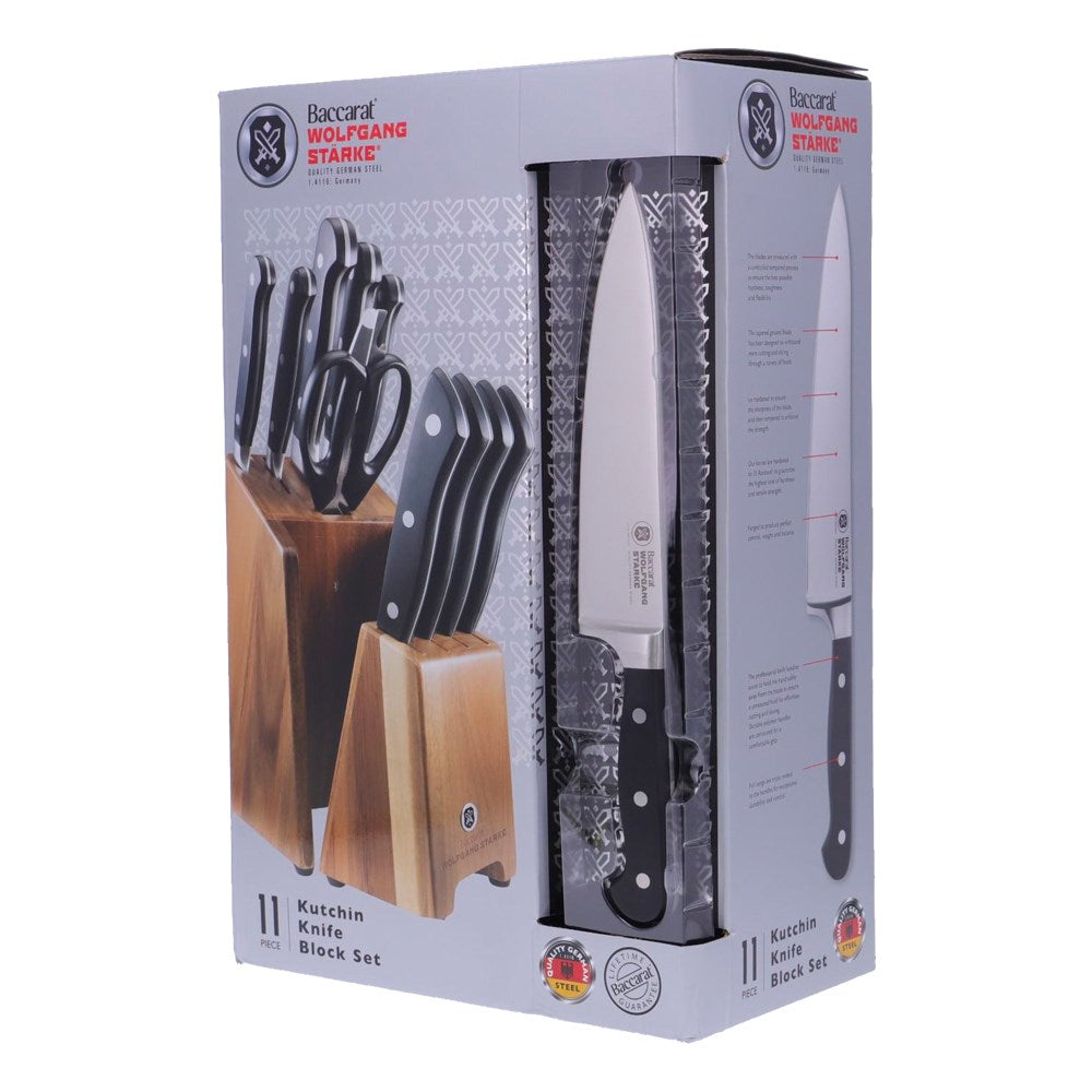 Baccarat WOLFGANG STARKE Kutchin Knife Block 11 Piece