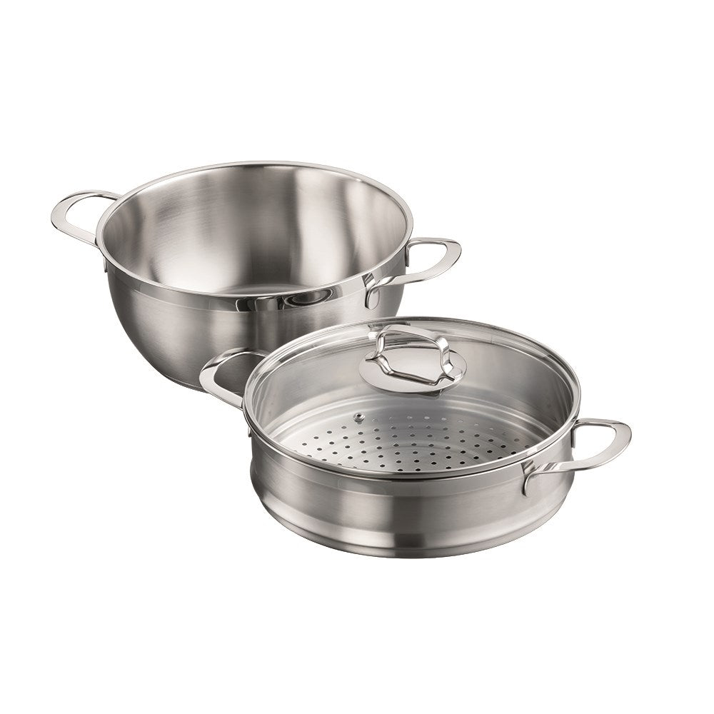 Baccarat Gourmet 2 Piece Stainless Steel Casserole & Steamer Set 28cm