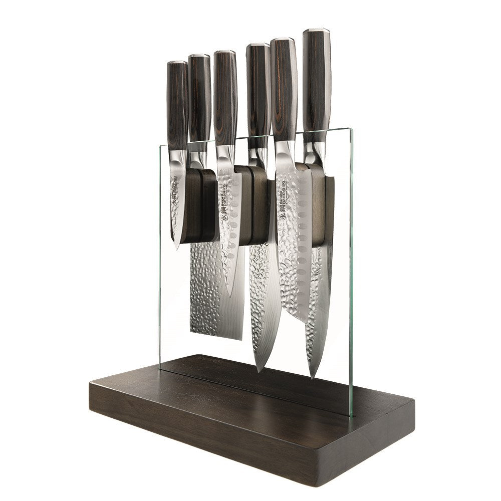 Baccarat Damashiro EMPEROR Hikari 7 Piece Knife Block