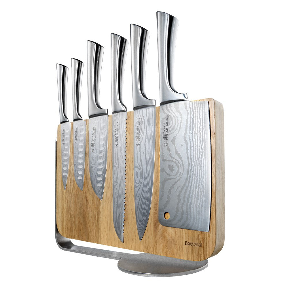 Baccarat Damashiro Meiyo 7 Piece Knife Block