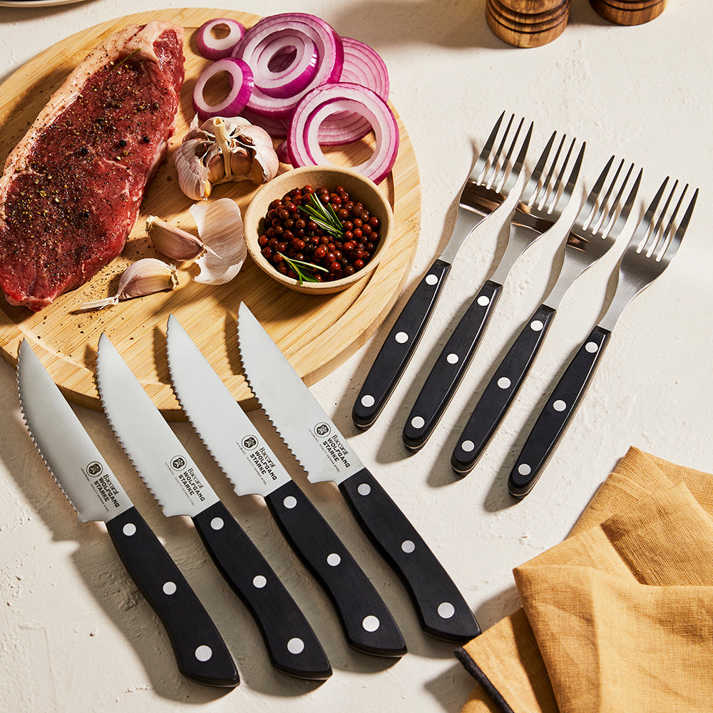 Baccarat WOLFGANG STARKE 8 Piece Steak Knife & Fork Set