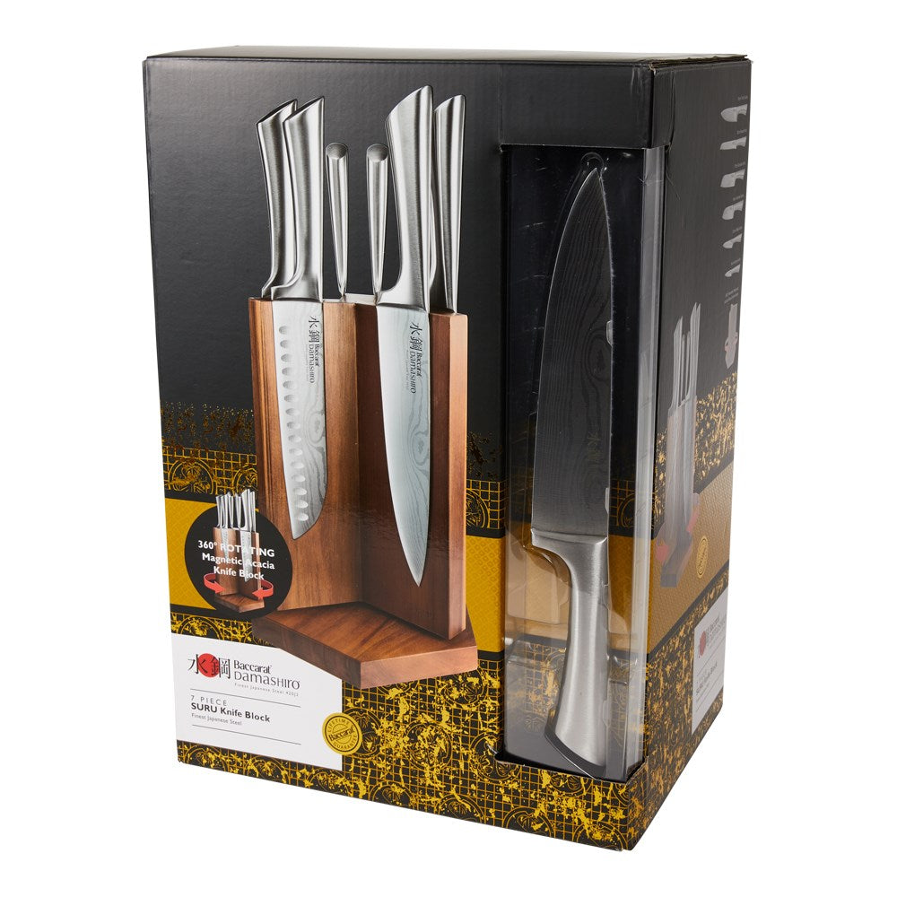 Baccarat Damashiro Suru 7 Piece Knife Block