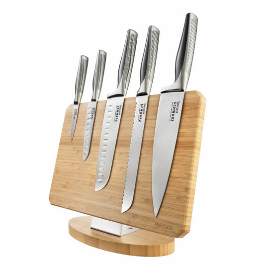 Baccarat SCHWARZ Zah 6 Piece Knife Block